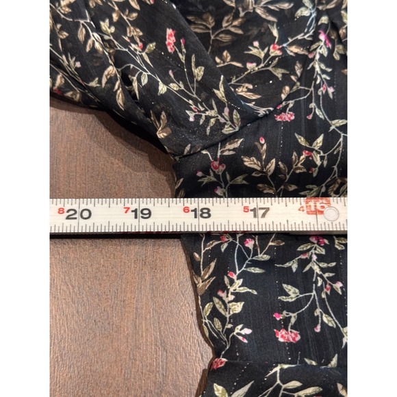 Melloday Floral Baby Doll High Neck Long Sleeve Dress S Boho Cottagecore EUC - Picture 4 of 5